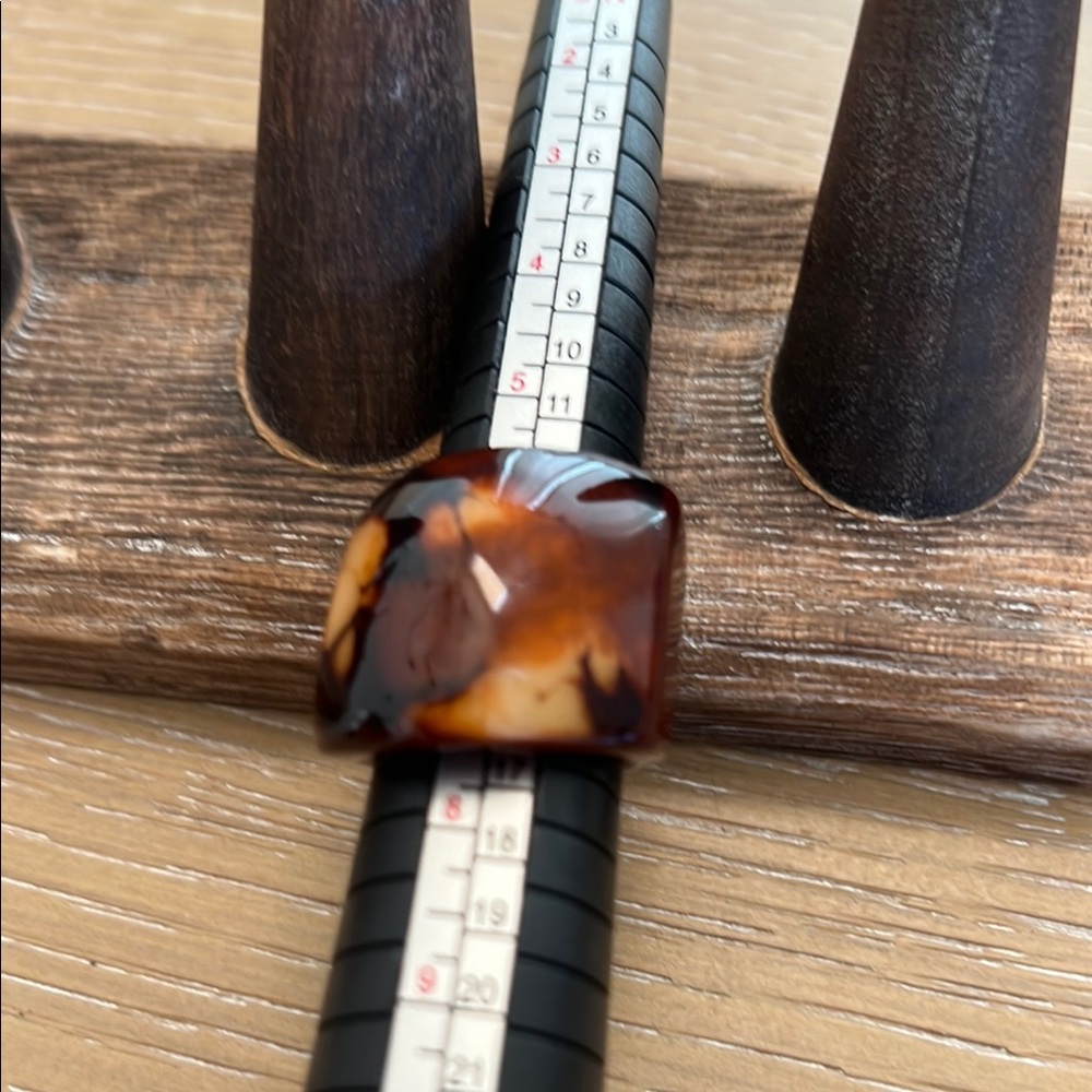 Brown Tortoiseshell Jewelry Ring